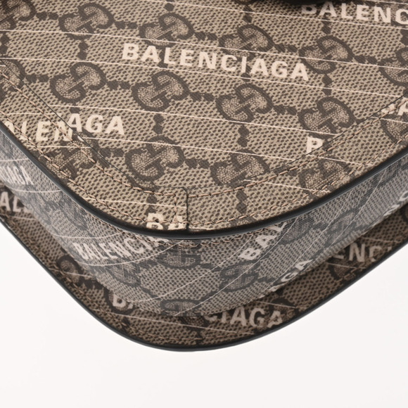 Gucci Horsebit BALENCIAGA Beige GG Supreme Leather Shoulder Bag - Picture 6 of 9